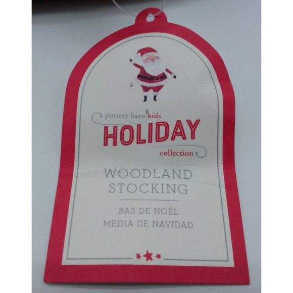 Pottery Barn Kids Emma Angel Woodland Christmas Holiday Stocking Quilted Xmas - Picture 7 of 10